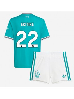 Billige Liverpool Hugo Ekitike #22 Tredjedraktsett Barn 2025-26 Kortermet (+ Korte bukser)